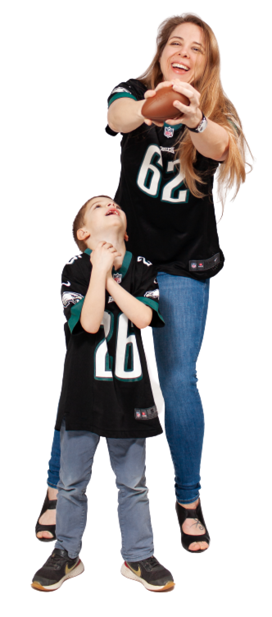 Stephanie Kennedy showing her love for football